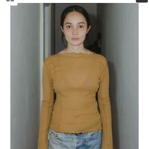 Baserange Omato Boat Neck Long Sleeve Top